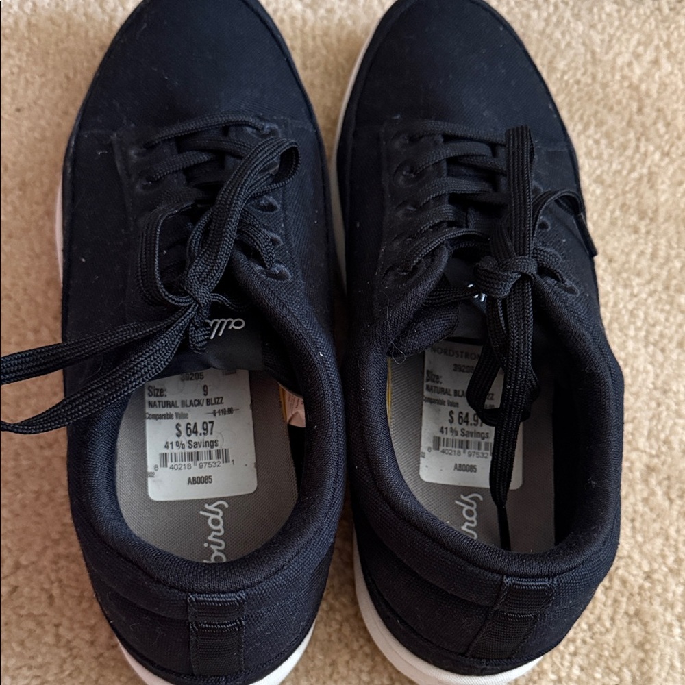 Allbirds Women’s Canvas Pacer Sneakers black size 9 - Picture 4 of 10